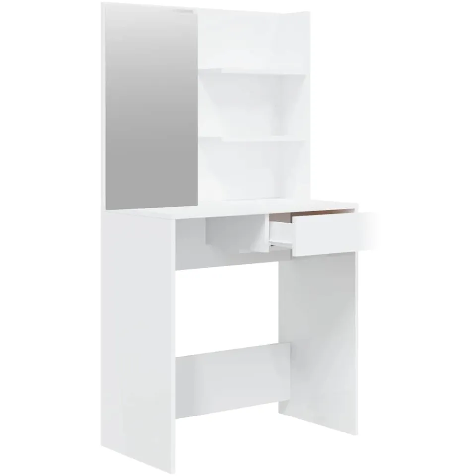 vidaXL Kaptafelset 74,5x40x141 cm hoogglans wit