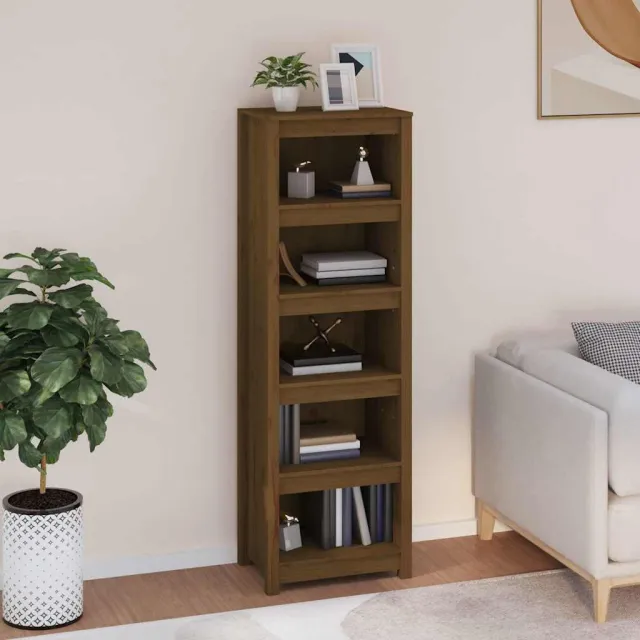 vidaXL Boekenkast 50x35x154 cm massief grenenhout honingbruin bruin, foto 2