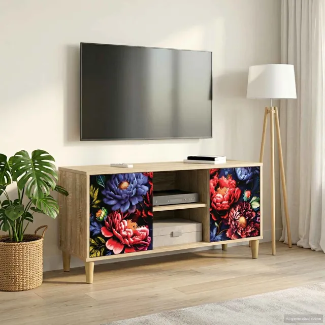 vidaXL Tv-meubel KIEL 102 x 33 x 50 cm Sonoma Bewerkt hout bruin