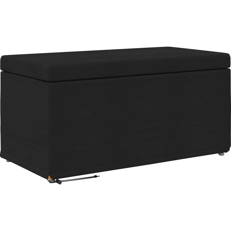 vidaXL Kruk Zwart 81 x 41 x 40 cm Stof en Geëngineerd Hout