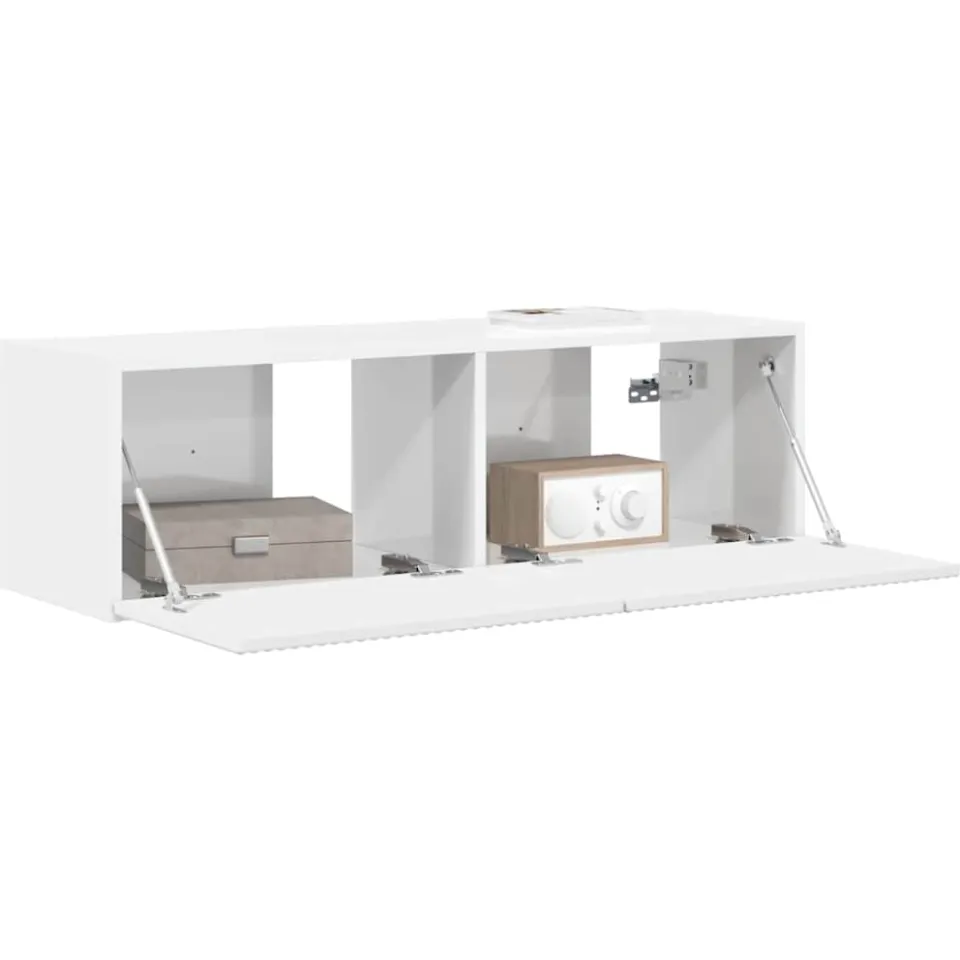 vidaXL TV Wandkast 98 x 31 x 29,5 cm Glanzend Wit Bewerkt hout, foto 2