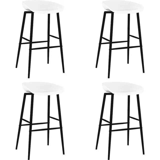 vidaXL Barstoelen 4 st wit