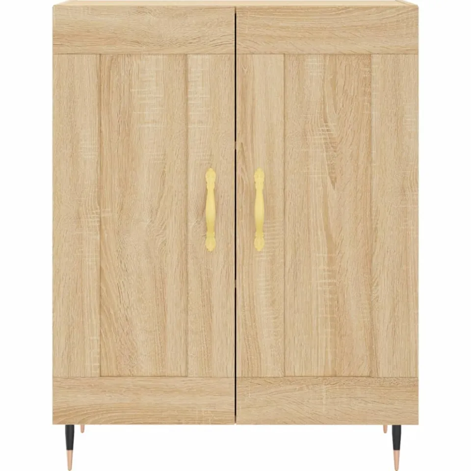 vidaXL Dressoir 69,5x34x90 cm bewerkt hout sonoma eikenkleurig