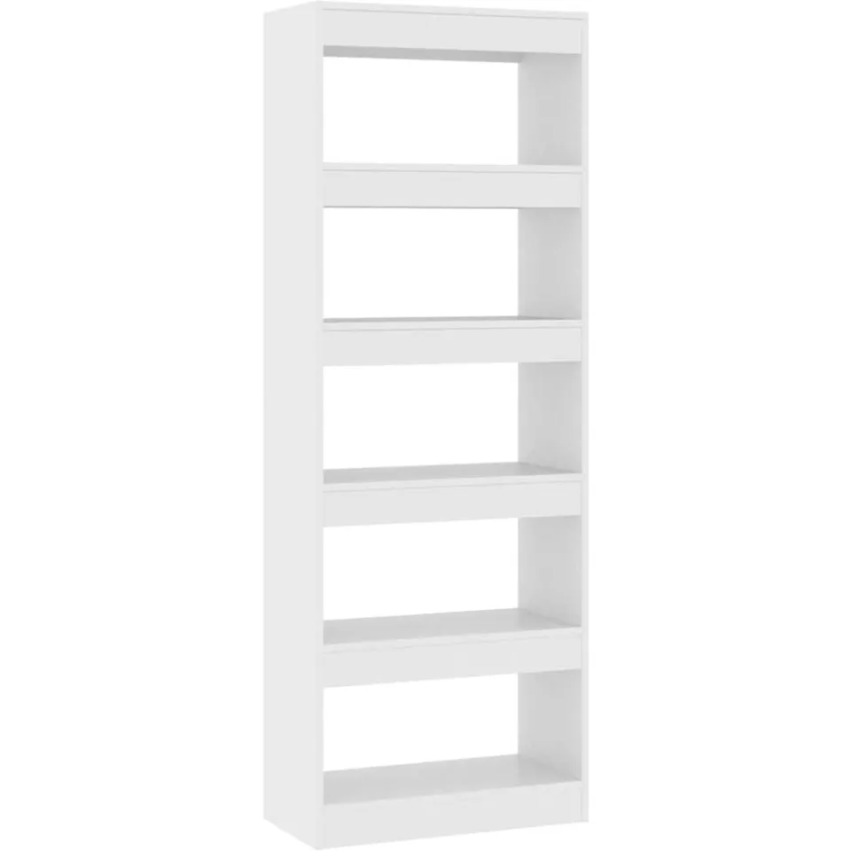 vidaXL Boekenkast/kamerscherm 60x30x166 cm spaanplaat wit