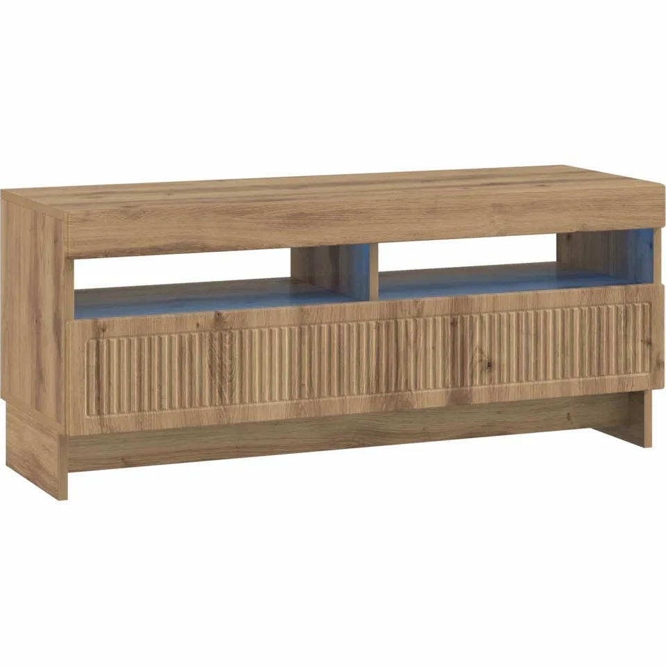 vidaXL LED tv-meubel EDE 100 x 35 x 43 cm Artisanaal eiken Bruin