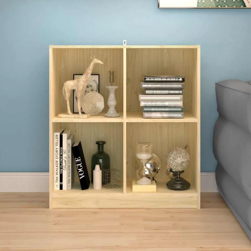 vidaXL Dressoir 70x33x76 cm massief grenenhout bruin, foto 3