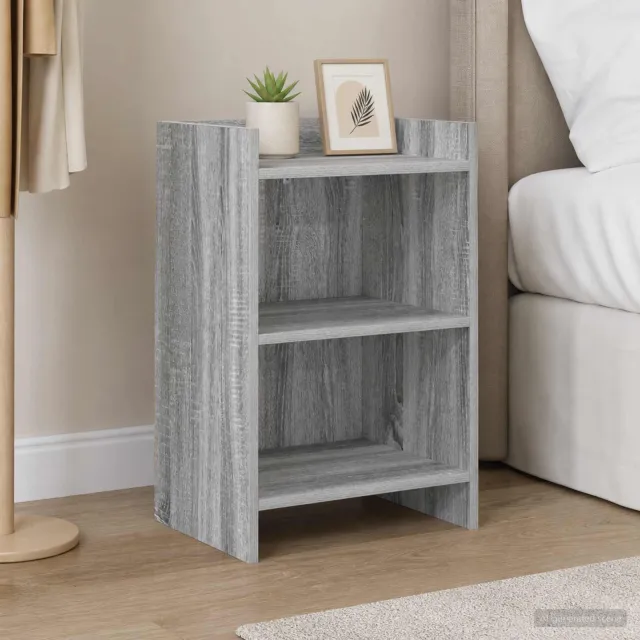 vidaXL Nachtkastjes 2 st Grijs Sonoma 40 x 30 x 60 cm Bewerkt hout, foto 4