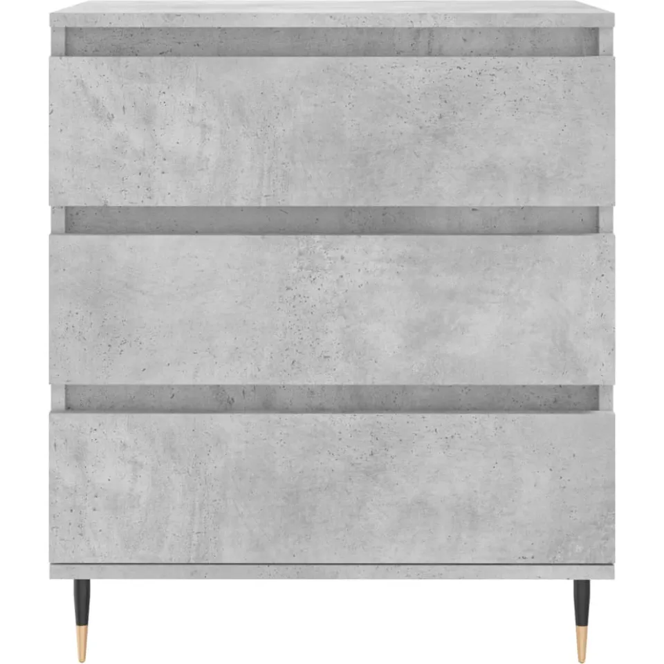 vidaXL Dressoir 60x35x70 cm bewerkt hout betongrijs grijs