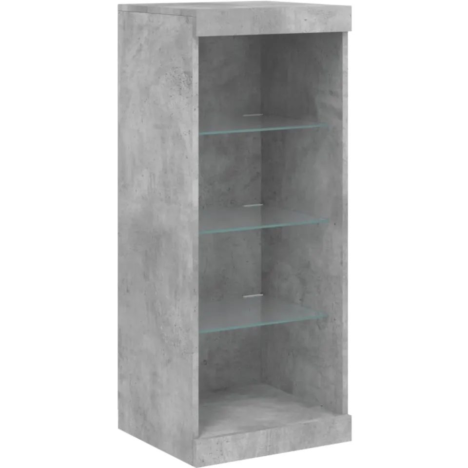 vidaXL Dressoir met LED-verlichting 41x37x100 cm betongrijs
