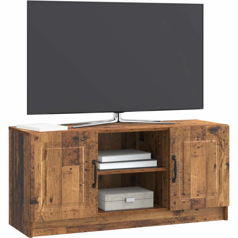 vidaXL TV-kast Oud hout 102 x 34,5 x 47 cm Bewerkt hout bruin, foto 3