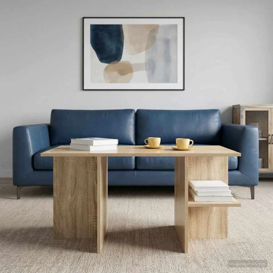 vidaXL Salontafel Sonoma Eiken 87 x 50 x 45 cm Geconstrueerd hout, foto 4