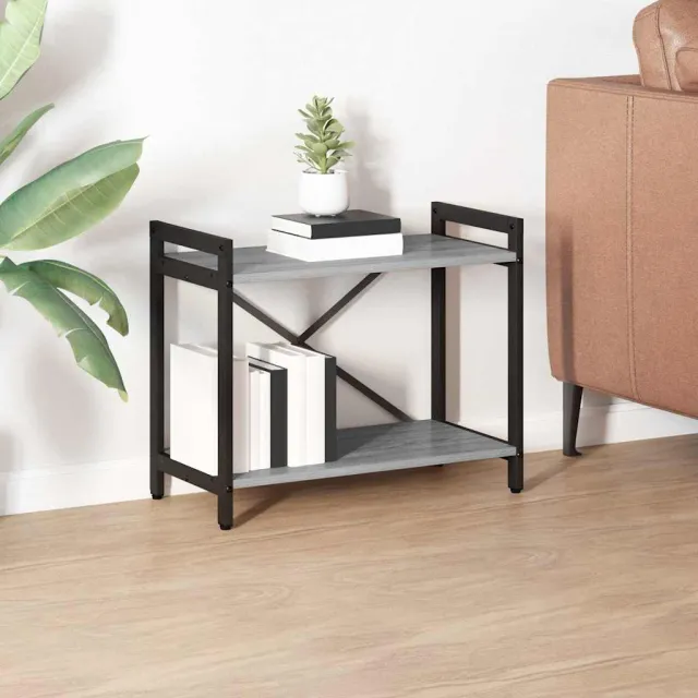 vidaXL Boekenkast 60 x 30 x 50 cm Bewerkt hout Grijs sonoma, foto 2