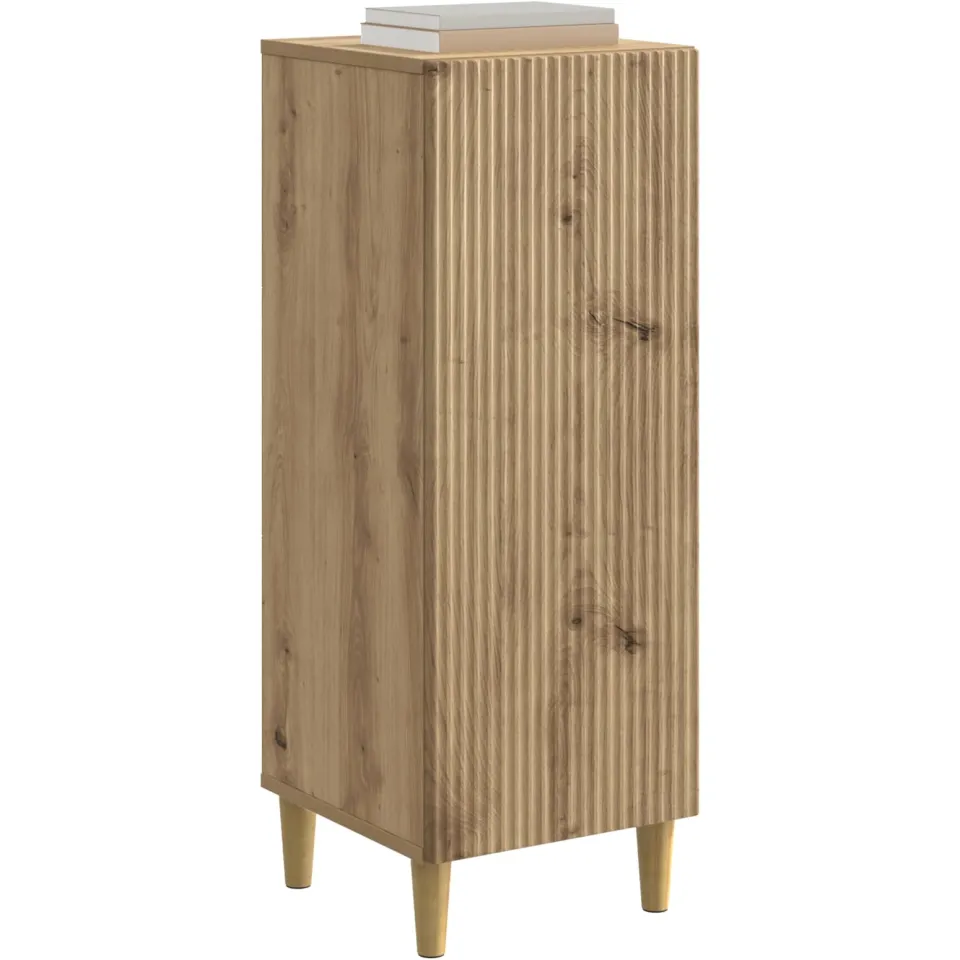 vidaXL Dressoir Artisanaal eiken 33 x 34,5 x 90 cm Bewerkt hout Bruin