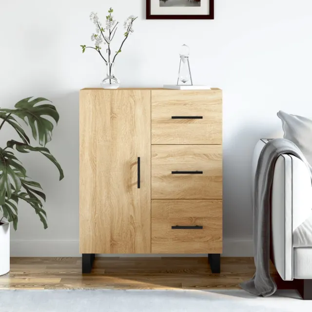 vidaXL Dressoir 69,5x34x90 cm bewerkt hout sonoma eikenkleurig, foto 2