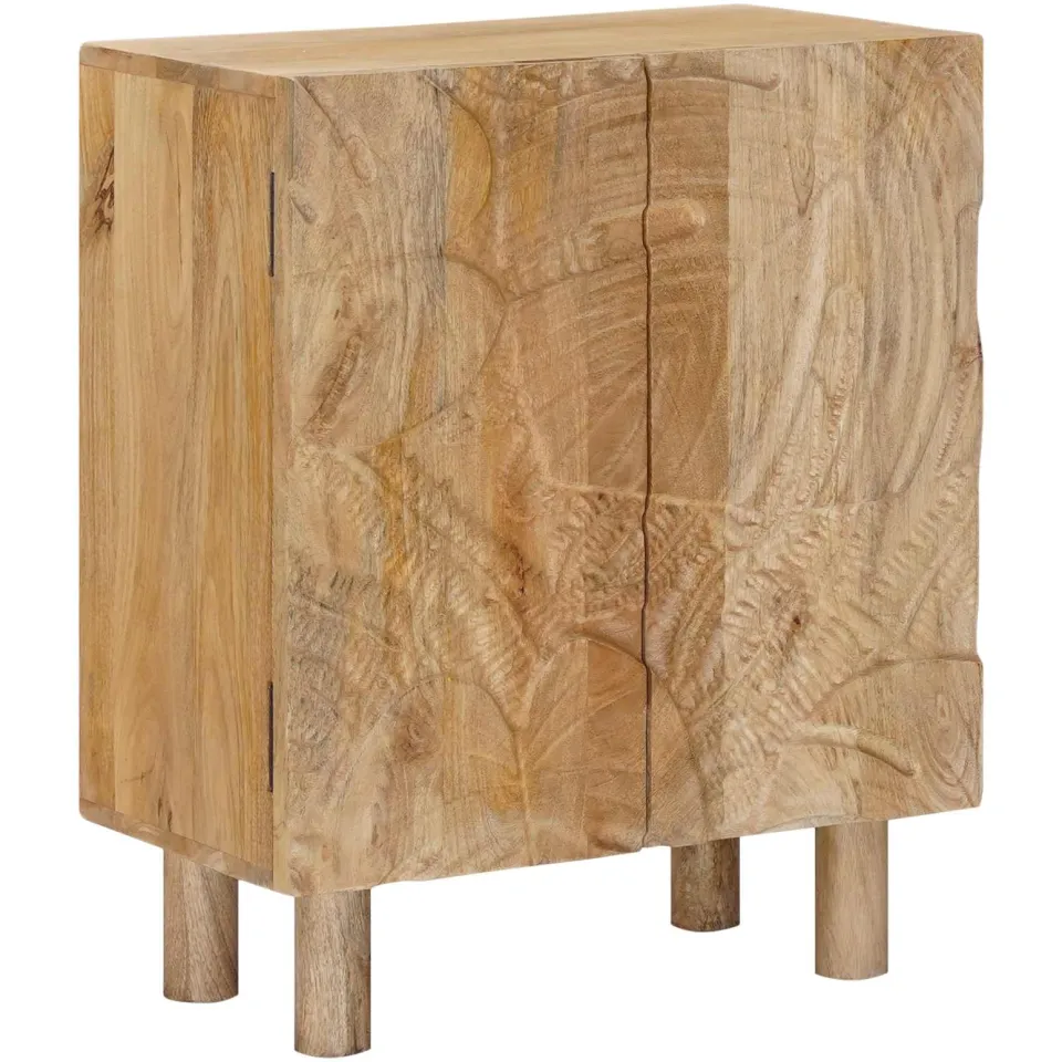 vidaXL Dressoir 53 x 30 x 65 cm Massief Mango Hout en Geengineerd Hout roze, foto 3