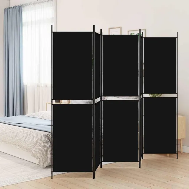 vidaXL Kamerscherm met 5 panelen 250x200 cm stof zwart, foto 2