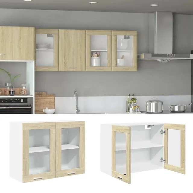 vidaXL Bovenkast Lyon 80x31x60 cm bewerkt hout sonoma eikenkleurig Bruin