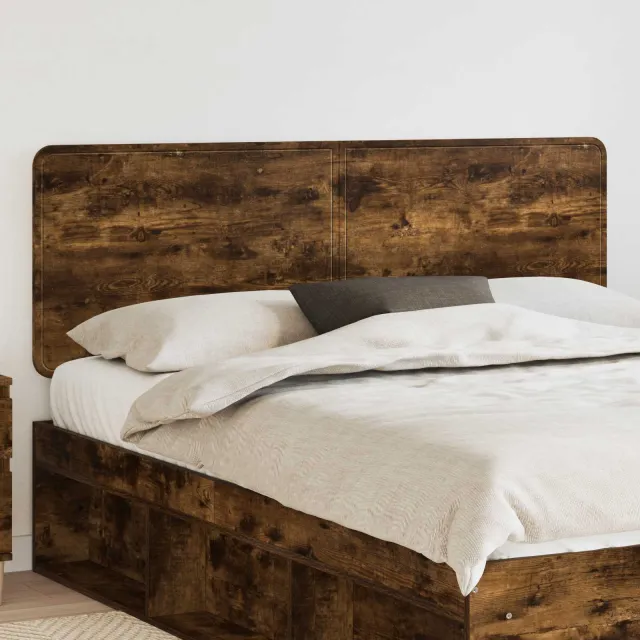 vidaXL Hoofdbord Gerookt eiken Bewerkt hout Bruin