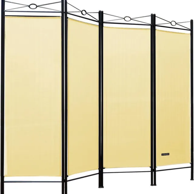Casaria kamerscherm - Creme - 180 x163cm - Polyester beige