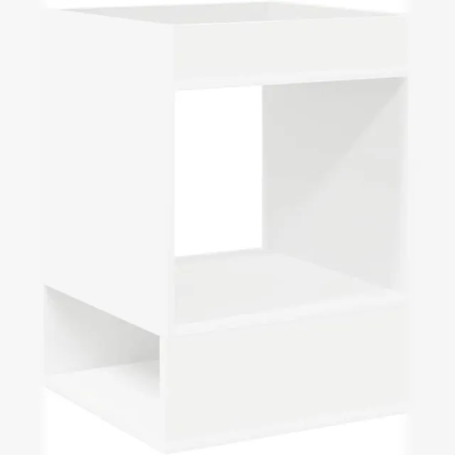 vidaXL Bijzettafel - Wit - 40 - x - 40 - x - 56 - cm - Bewerkt - hout