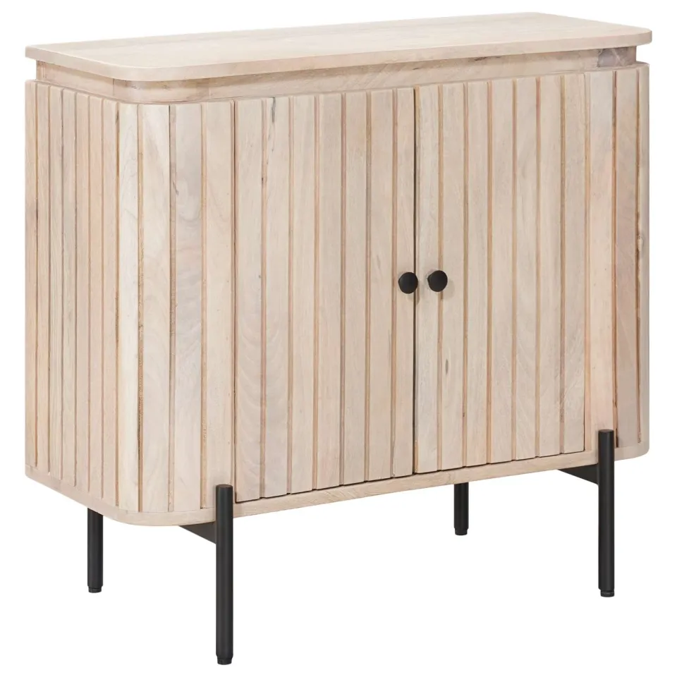 vidaXL Dressoir 70 x 30 x 65 cm Massief Mango Hout en Geengineerd Hout bruin, foto 4