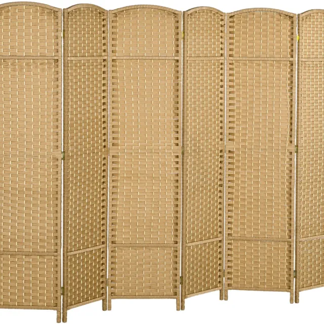 MUVANO Kamerscherm Bamboe - Privacy Scherm Binnen - Ruimteverdeler 6-Delig - Scheidingswand Woonkamer - Opvouwbaar - Vrijstaand - Natuurlijk - Woonkamer - 240x170 cm - 6 Panelen - Natuur
