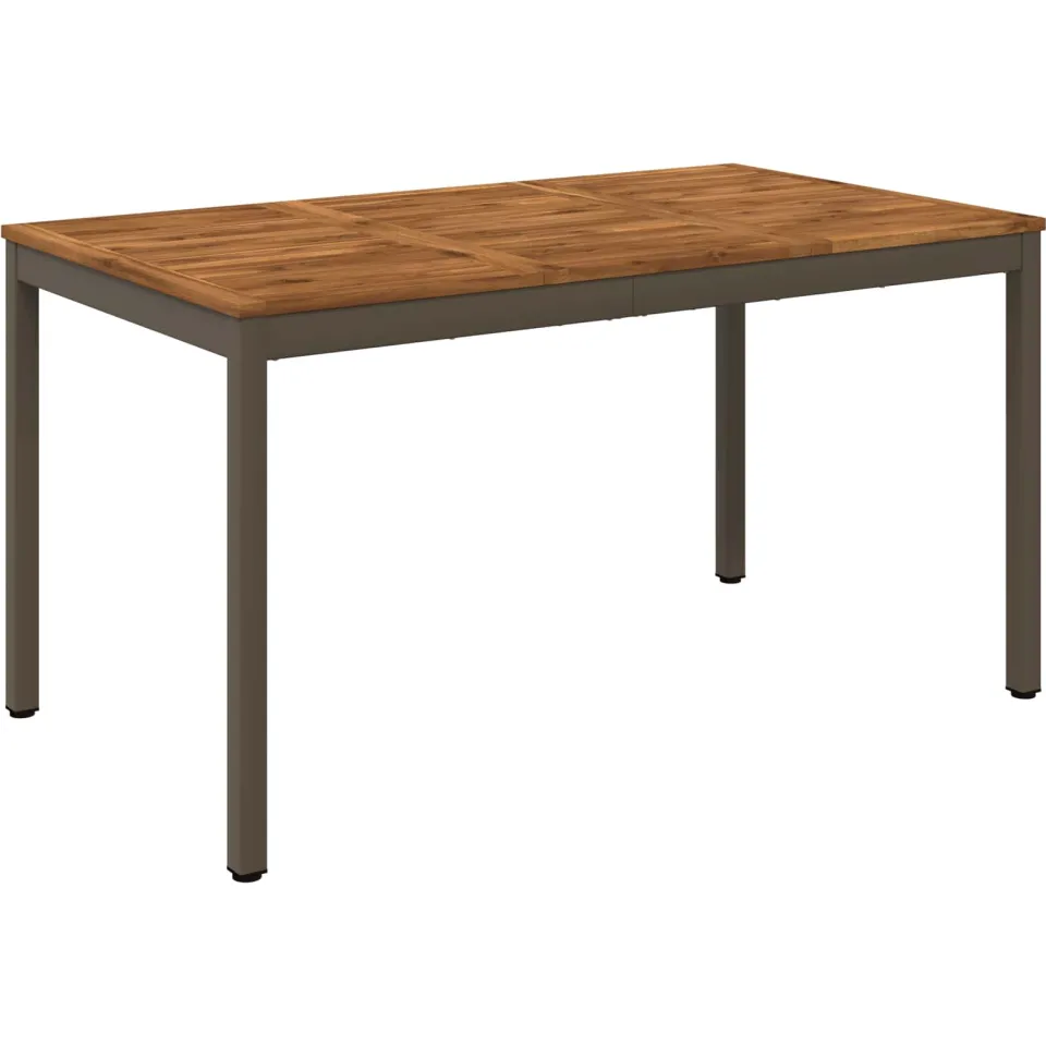 vidaXL Tuindiner tafel NAARDEN Natuurlijk en Koffie 141 x 80,5 x 75 cm bruin, foto 3
