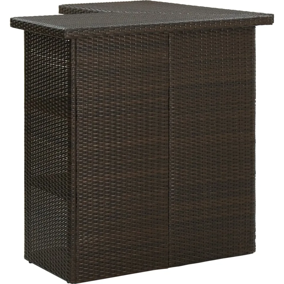 vidaXL 8-delige Tuinbarset met kussens poly rattan bruin, foto 2