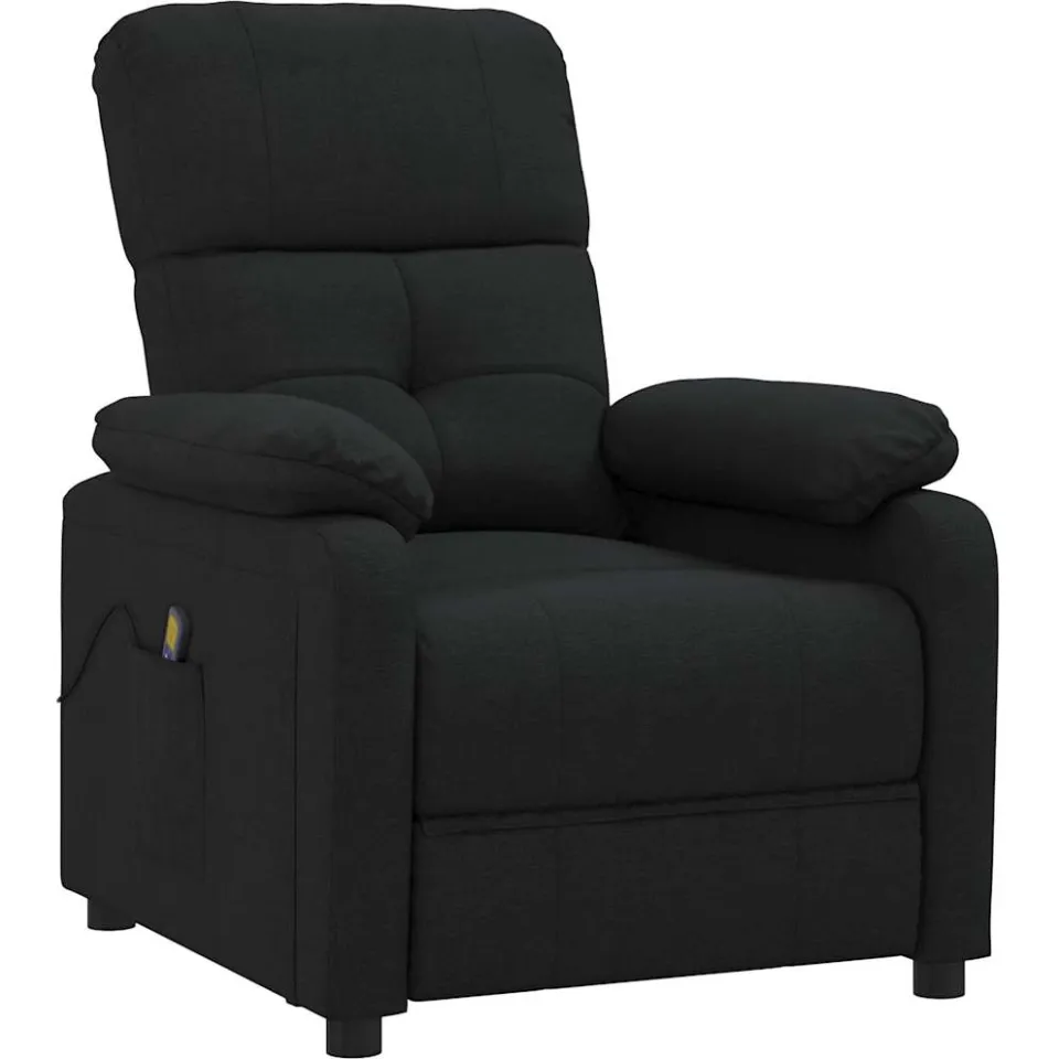 vidaXL Massagestoel stof zwart, foto 3
