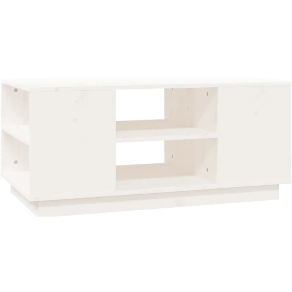 vidaXL Salontafel 90x49x40,5 cm massief grenenhout wit, foto 4