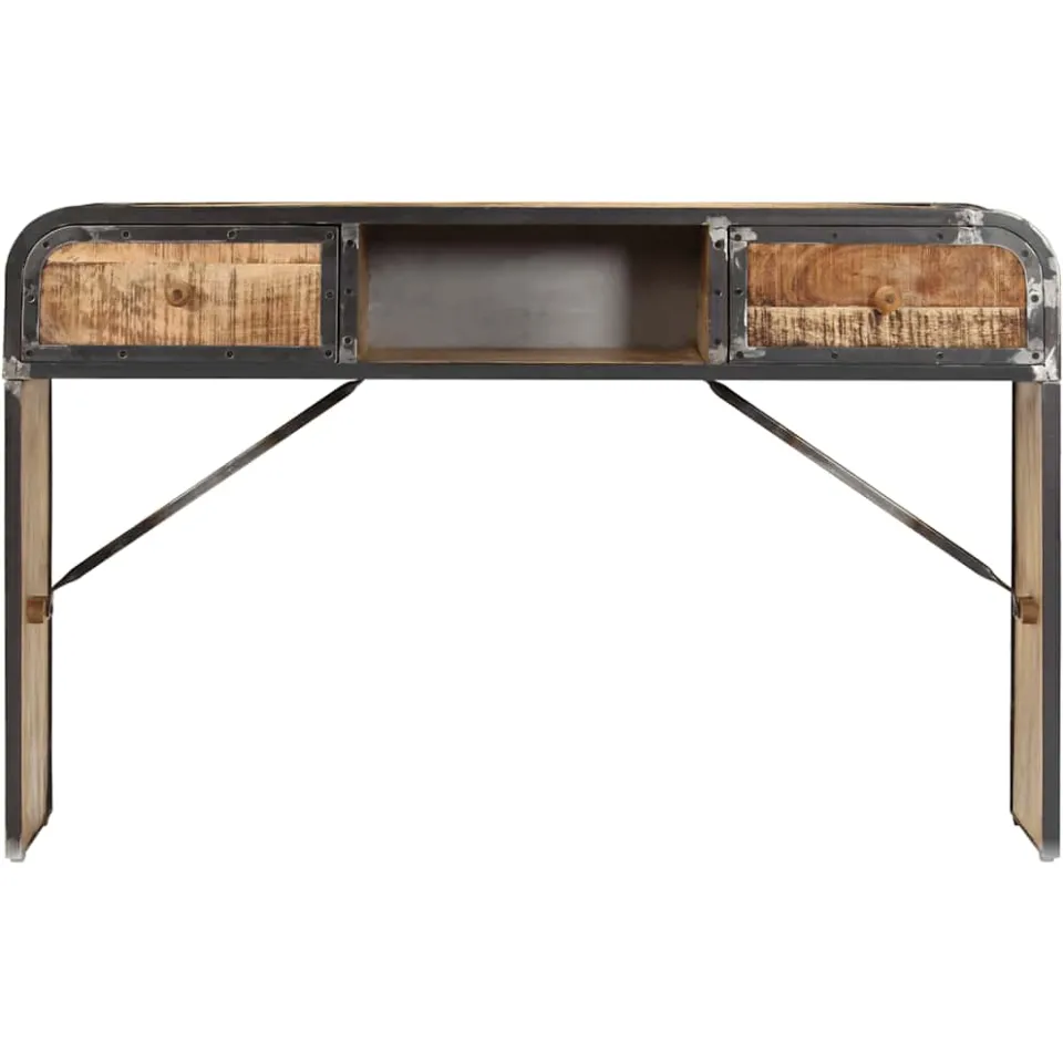 vidaXL Dressoir 120x30x75 cm massief mangohout bruin, foto 2