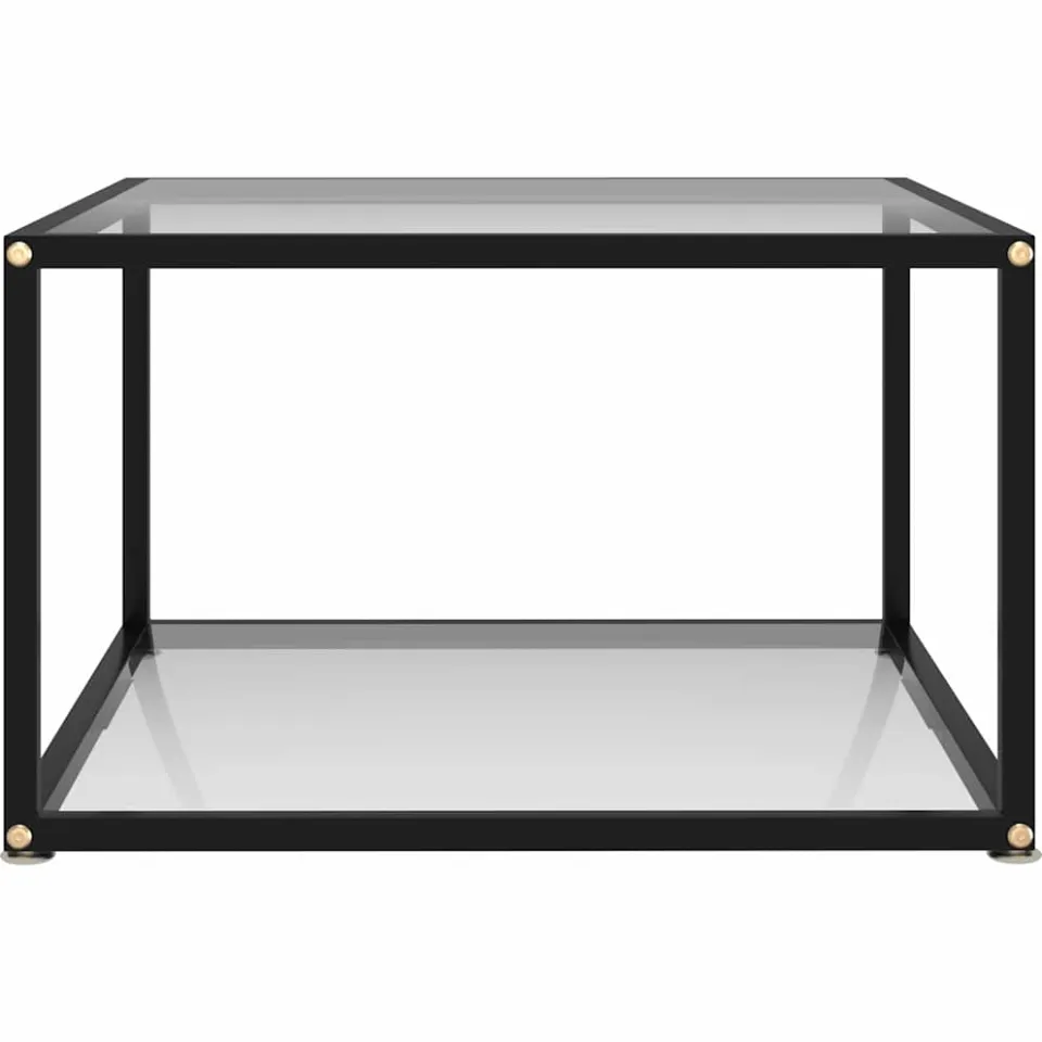 vidaXL Salontafel 60x60x35 cm gehard glas transparant transparent, foto 2