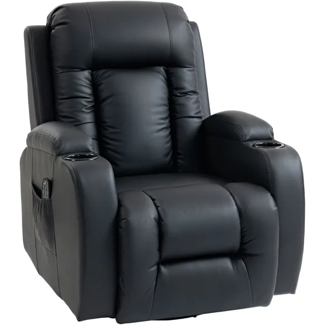 GranMaison Massagestoel - Relaxfauteuil - Zetel - 1 persoons - Met armleuning - Zeer comfortabel - Elektrisch - Zwart