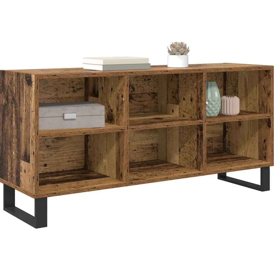 vidaXL TV-kast 103,5 x 30 x 50 cm Oud Hout Bewerkt hout Bruin