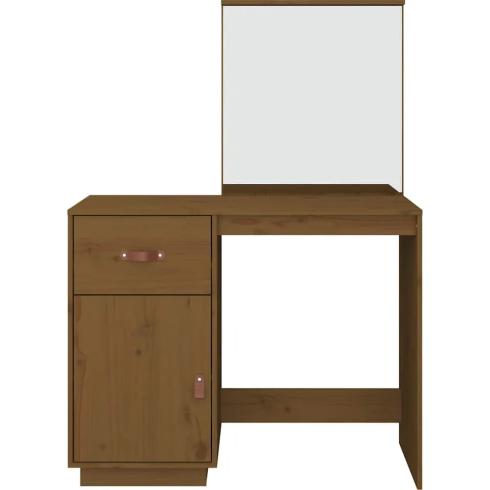 vidaXL Kaptafel 95x50x134 cm massief grenenhout honingbruin bruin, foto 4
