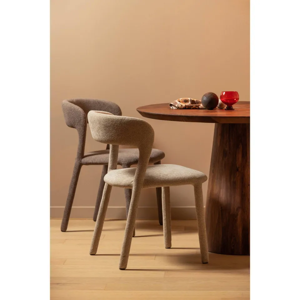 WOOOD Noble eetkamerstoel taupe, foto 4