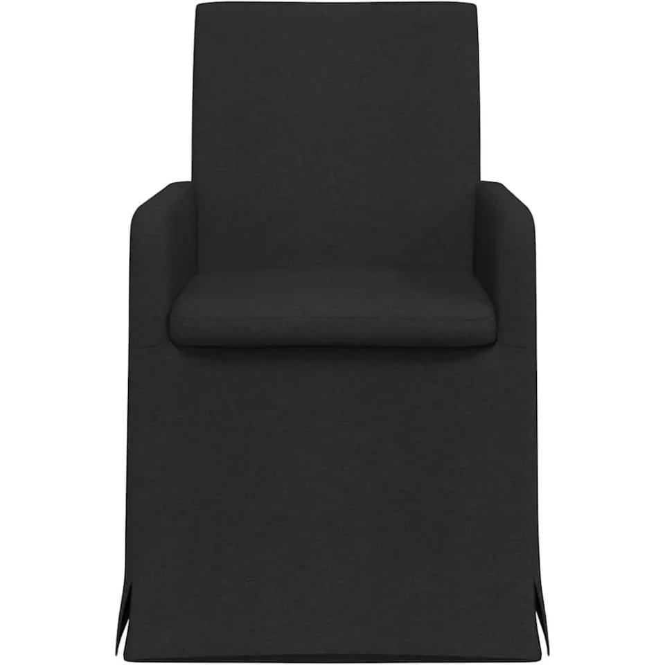 vidaXL Eettafelstoelen 2 st Stof Zwart 57 x 68 x 94 cm, foto 4