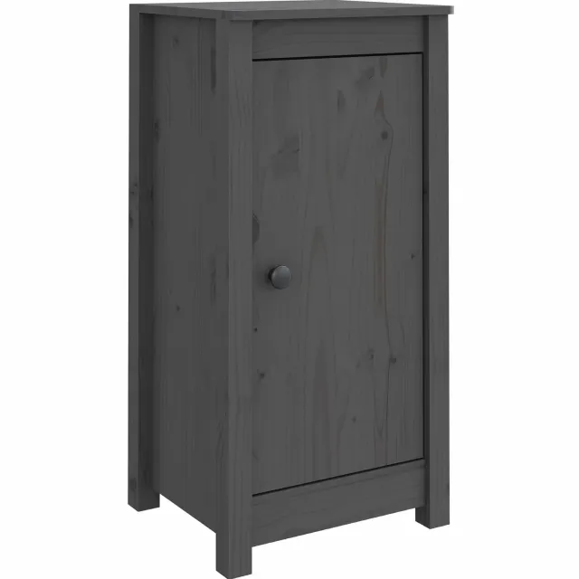 vidaXL Dressoirs 2 st 39x35x80 cm massief grenenhout grijs
