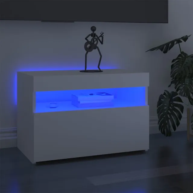 vidaXL Tv-meubel met LED-verlichting 60x35x40 cm wit, foto 2