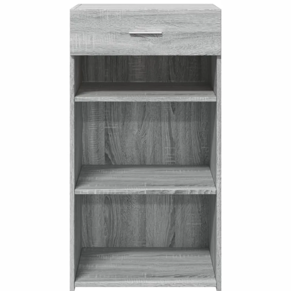 vidaXL Dressoir 50x42,5x93 cm bewerkt hout grijs sonoma eikenkleurig