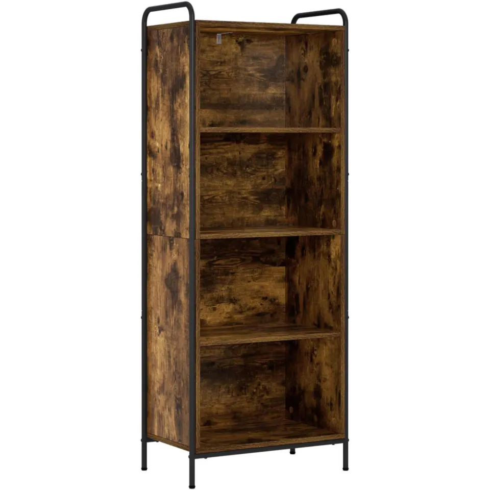 vidaXL Boekenkast 55,5 x 33 x 174 cm Bewerkt hout Gerookt eiken, foto 3