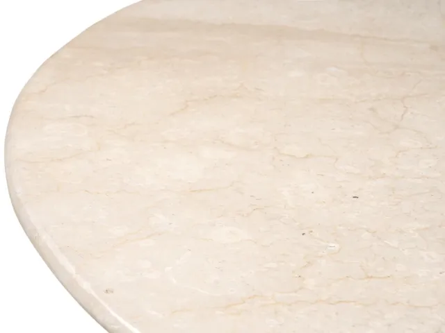 Livingfurn Eettafel Bottecino - Ivoor Mangohout - 130x130x76cm