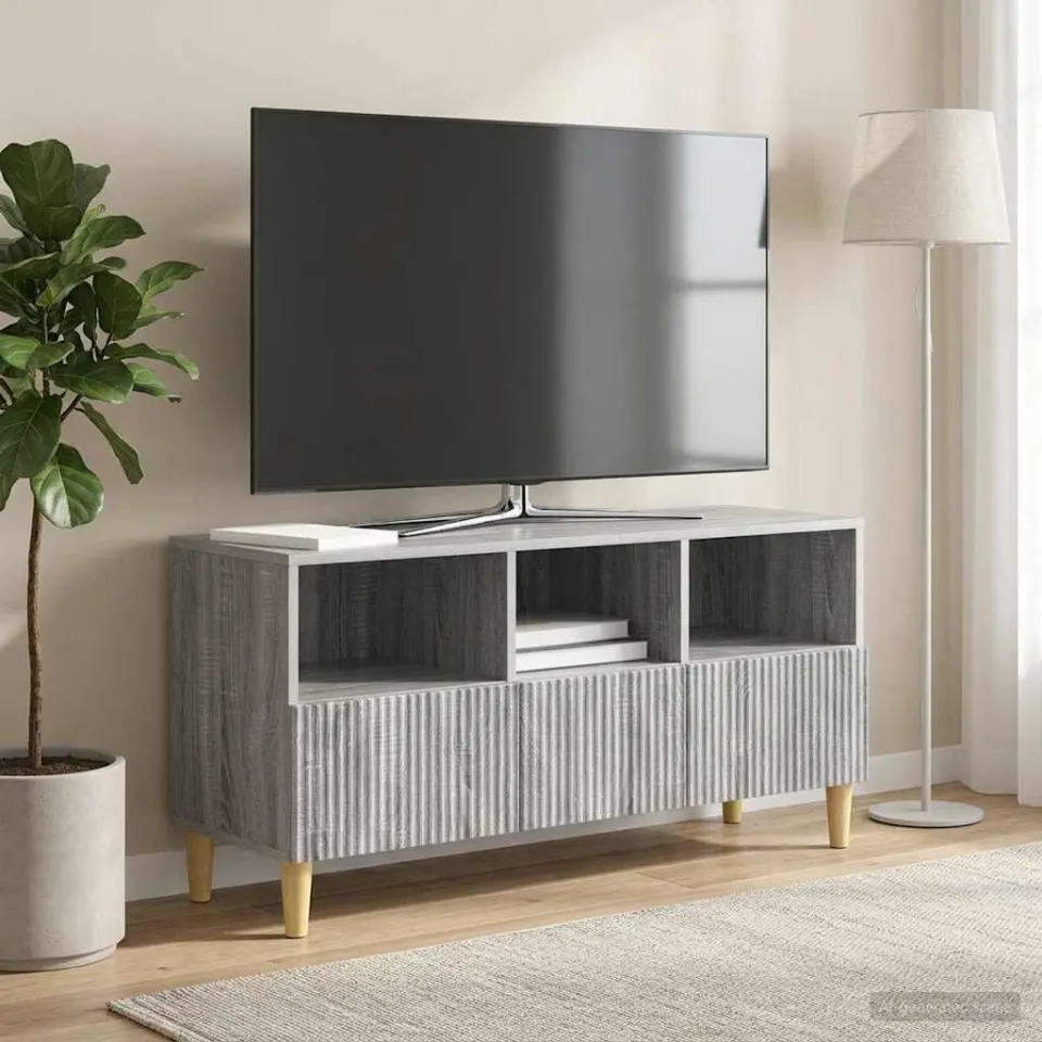 vidaXL TV-kast 102 x 34,5 x 50 cm Grijs sonoma Bewerkt hout, foto 4