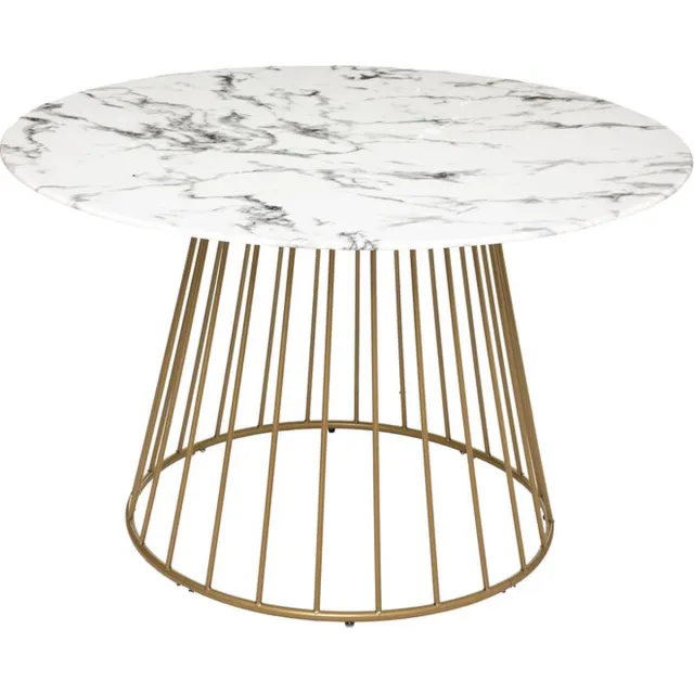 Atmosphera Créateur d'intérieur® Ronde eettafel Rayo marmer 120 x 75 cm wit wit