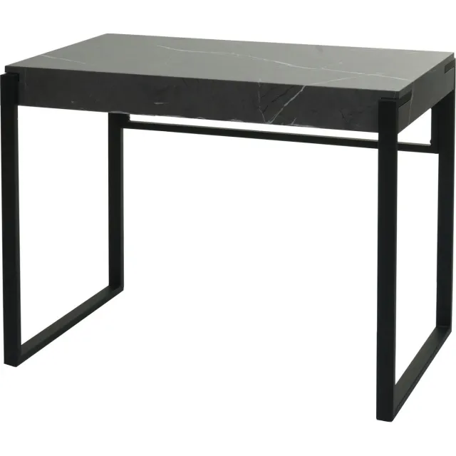 MCW Console tafel MCW-L53, telefoontafel werktafel bijzettafel opbergtafel, metaal 80x100x54cm ~ marmer look grijs