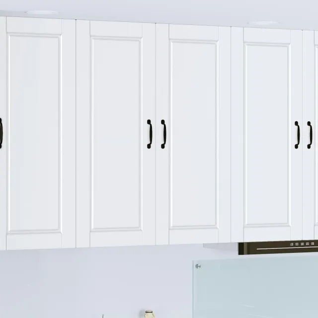 vidaXL Wandkast PORTO Wit 80 x 31 x 100 cm Bewerkt hout