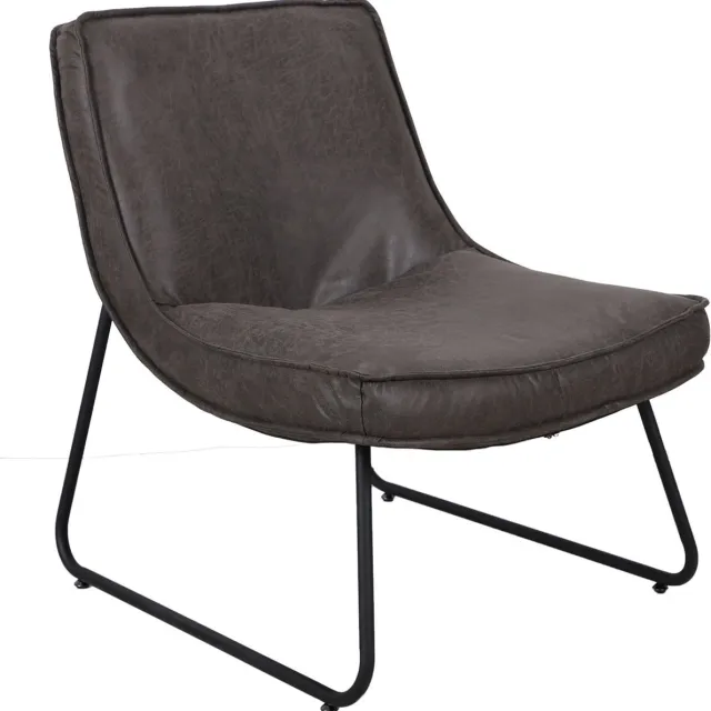 Bolt Edge Relaxstoel - Antraciet - Fauteuil - Armleuning - Voor Woonkamer