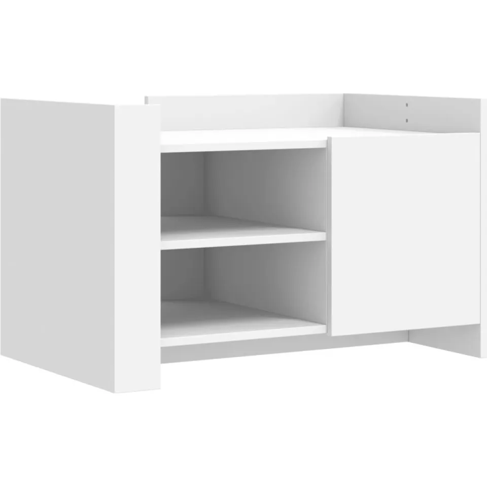 vidaXL Salontafel 80x50x50 cm bewerkt hout wit, foto 2