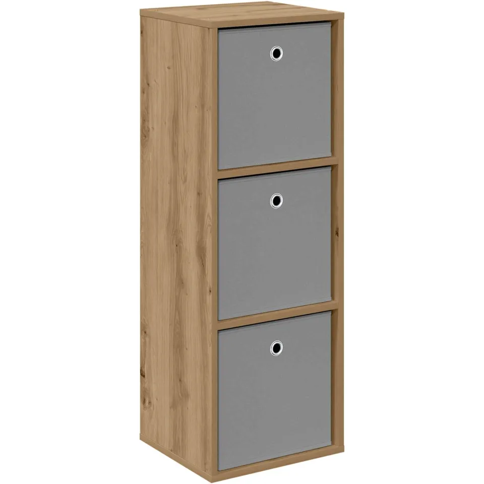 vidaXL Dressoir Artisan Eiken 35 x 32 x 99,5 cm Bruin