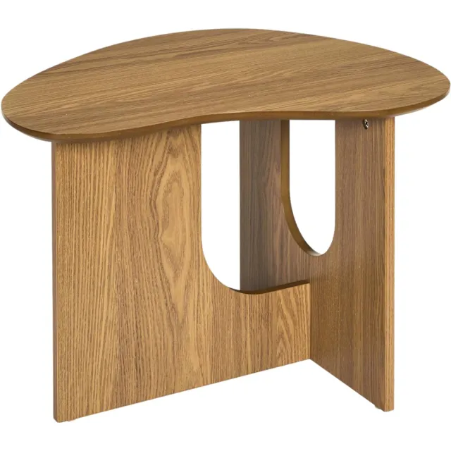 MISOU Calypso Bijzettafel - Organische - Koffietafel - Hout - Woonkamer - Salontafel - Bank - Tafel Bruin